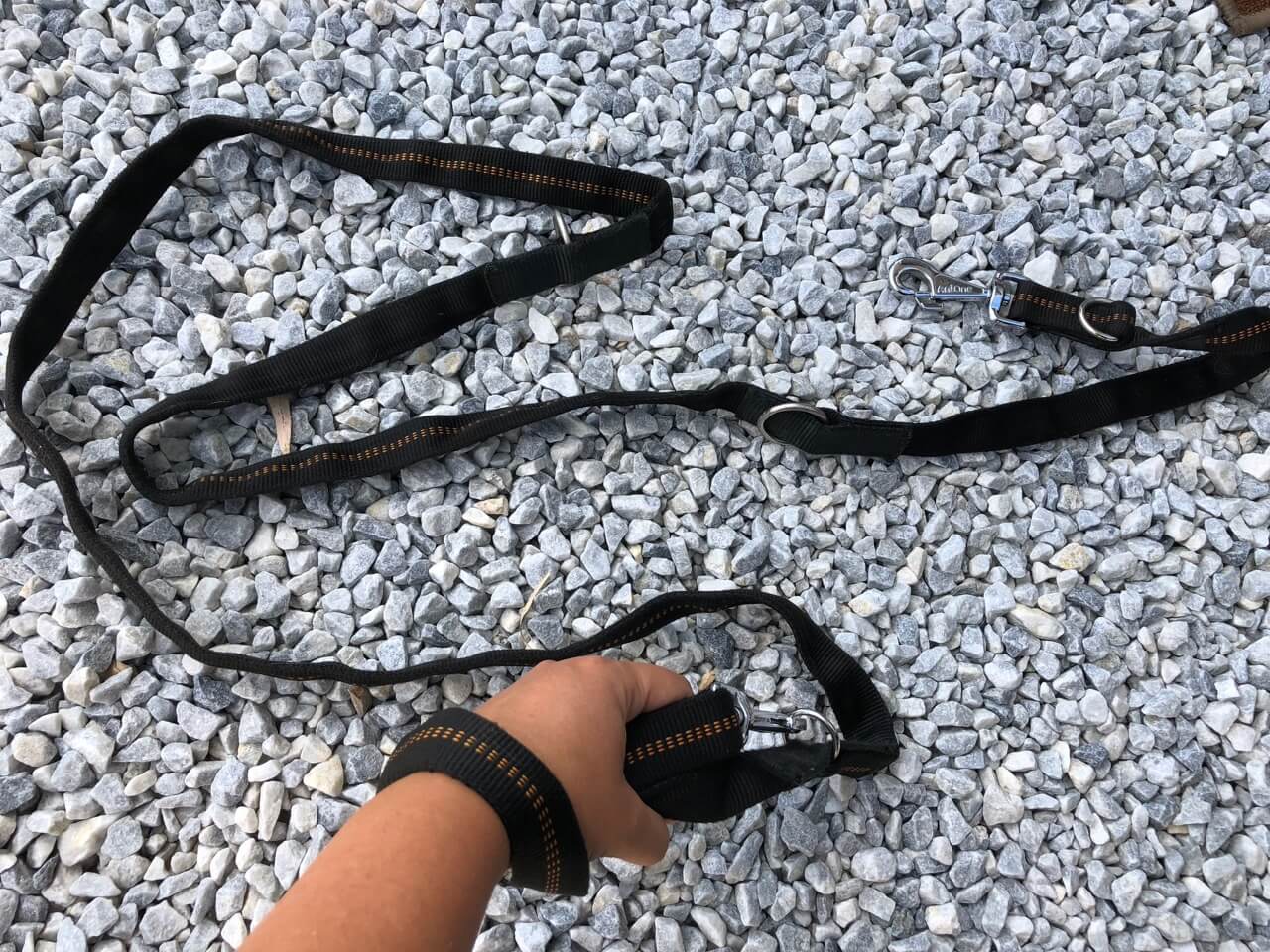 Comfort Nylon Hundeleine mit drei Ringösen