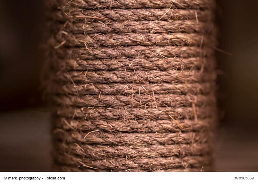 Kratzbaum selber bauen mit Sisal Schnur