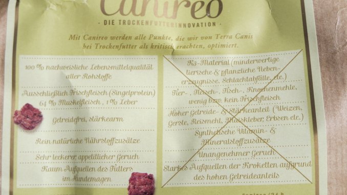Angaben bei einem guten Hundefutter